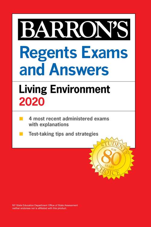 Book cover of Regents Exams and Answers: Living Environment 2020 (Barron's Regents)