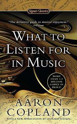 Book cover of What to Listen For in Music