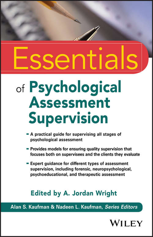 Book cover of Essentials of Psychological Assessment Supervision (Essentials of Psychological Assessment)