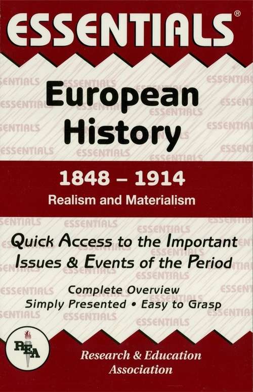 Book cover of European History: 1848 to 1914 Essentials