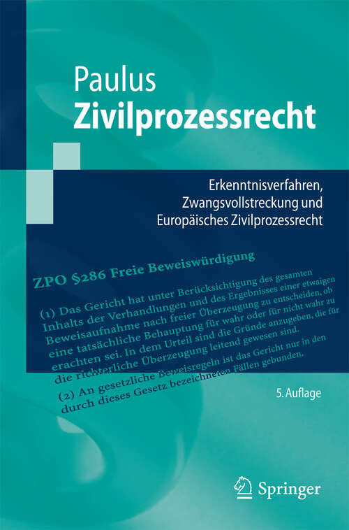 Book cover of Zivilprozessrecht