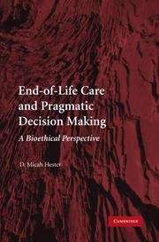 Book cover of End-of-Life Care and Pragmatic Decision Making