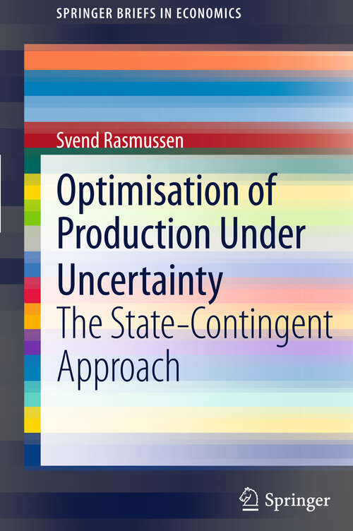 Book cover of Optimisation of Production Under Uncertainty