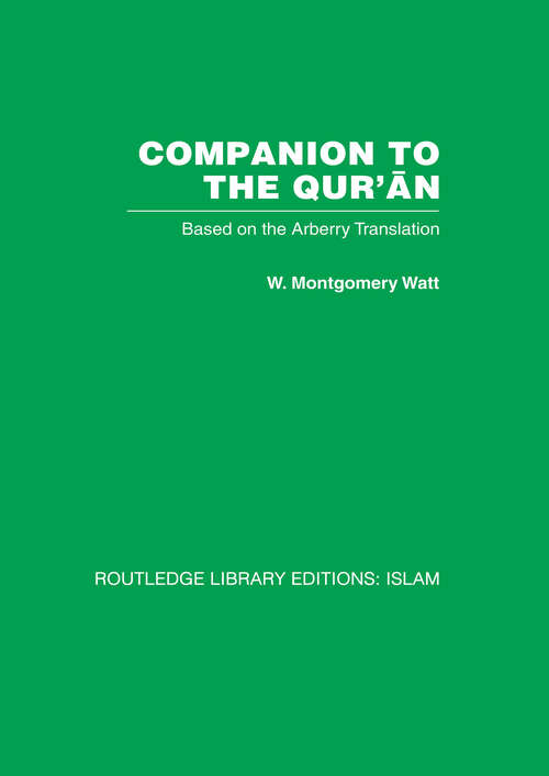 Book cover of Companion to the Qur'an: Based on the Arberry Translation
