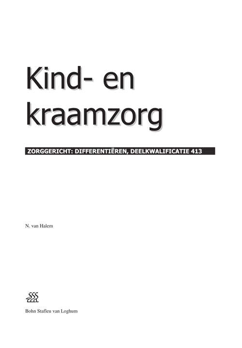 Book cover of Kind- en kraamzorg deelkwalificatie 413