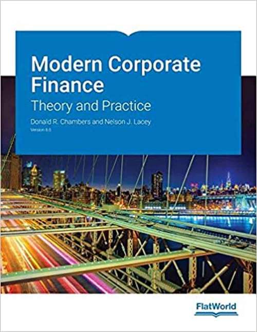 Book cover of Modern Corporate Finance Version 8.0