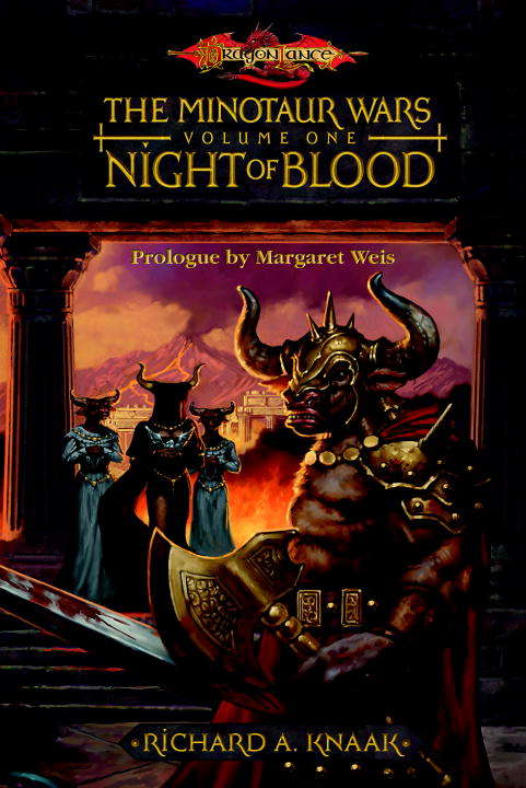 Book cover of Night of Blood (Dragonlance: Minotaur Wars #1)