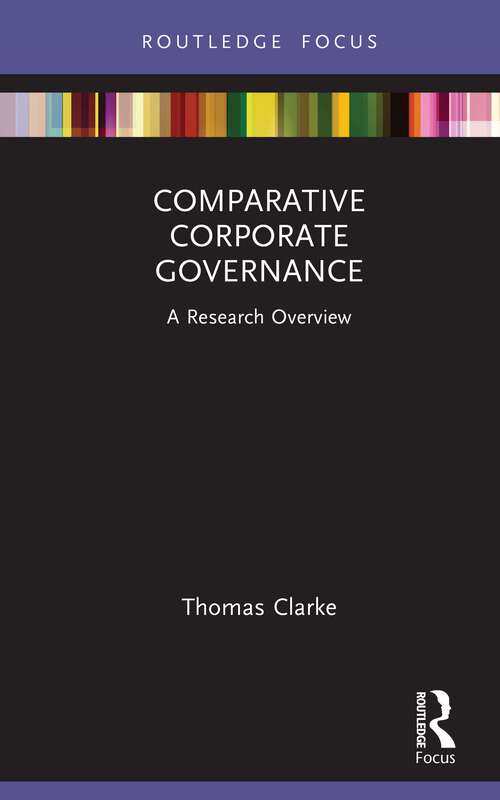 Comparative Corporate Governance: A Research Overview (State of the Art in Business Research)