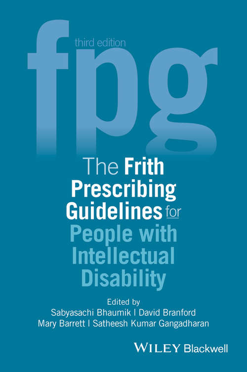 Book cover of The Frith Prescribing Guidelines for People with Intellectual Disability