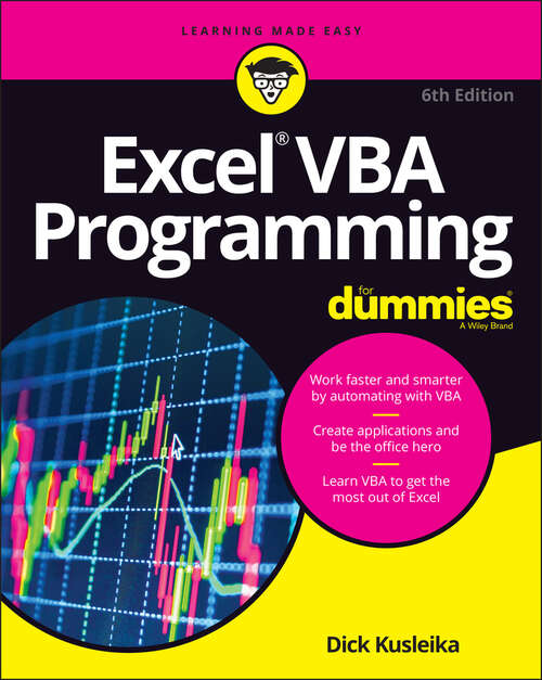 Book cover of Excel VBA Programming For Dummies (6)