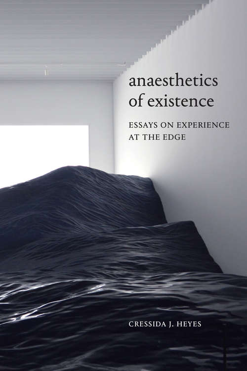 Book cover of Anaesthetics of Existence: Essays on Experience at the Edge