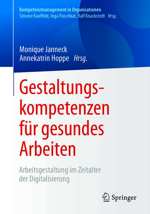 Book cover of Gestaltungskompetenzen für gesundes Arbeiten