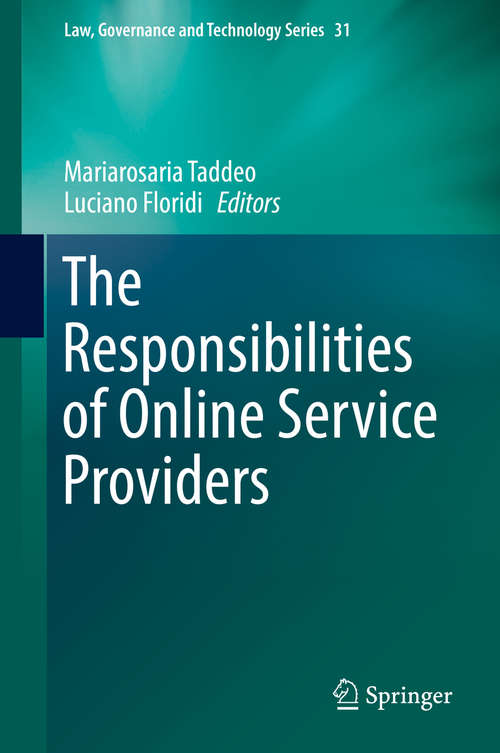 Book cover of The Responsibilities of Online Service Providers