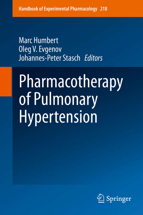 Book cover of Pharmacotherapy of Pulmonary Hypertension