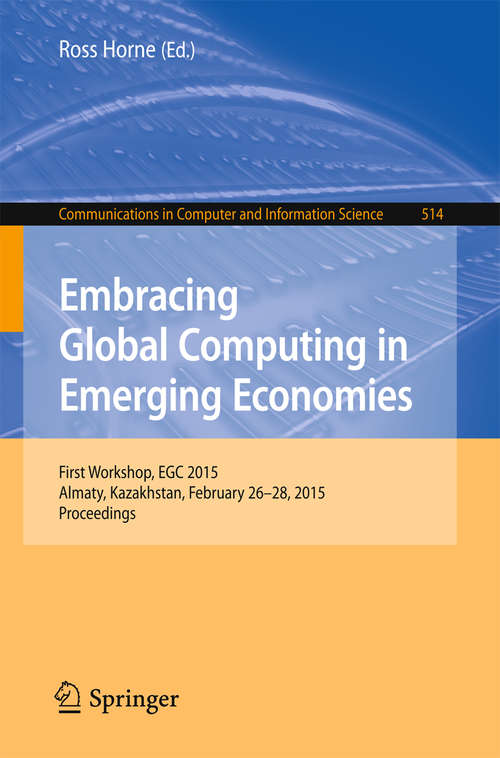 Book cover of Embracing Global Computing in Emerging Economies