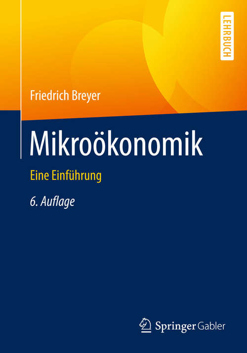 Book cover of Mikroökonomik