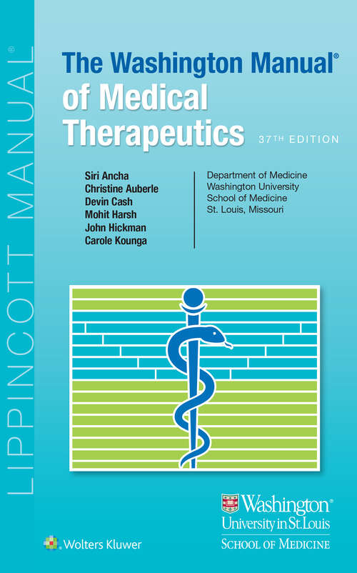 Book cover of The Washington Manual of Medical Therapeutics