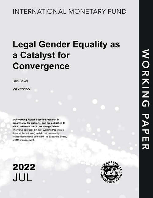 Book cover of Legal Gender Equality as a Catalyst for Convergence