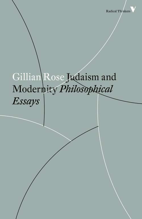 Book cover of Judaism and Modernity: Philosophical Essays