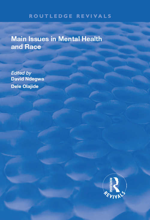 Main Issues in Mental Health and Race