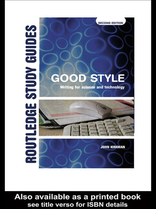 Book cover of Good Style: Writing for Science and Technology (2)