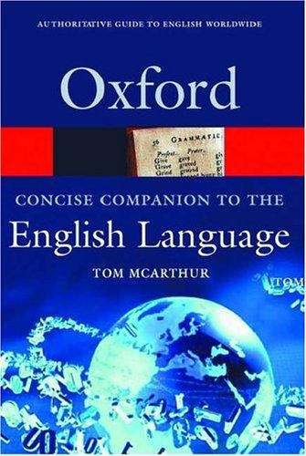 Book cover of The Concise Oxford Companion to the English Language
