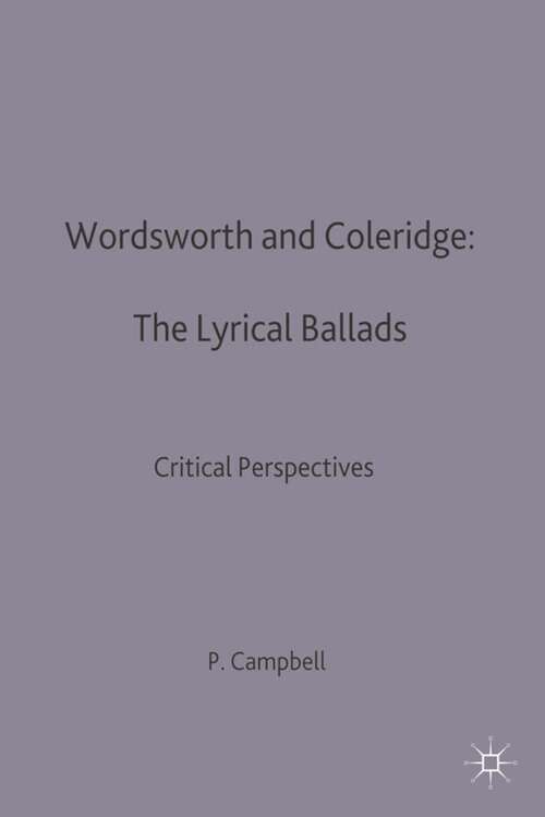 Book cover of Wordsworth and Coleridge