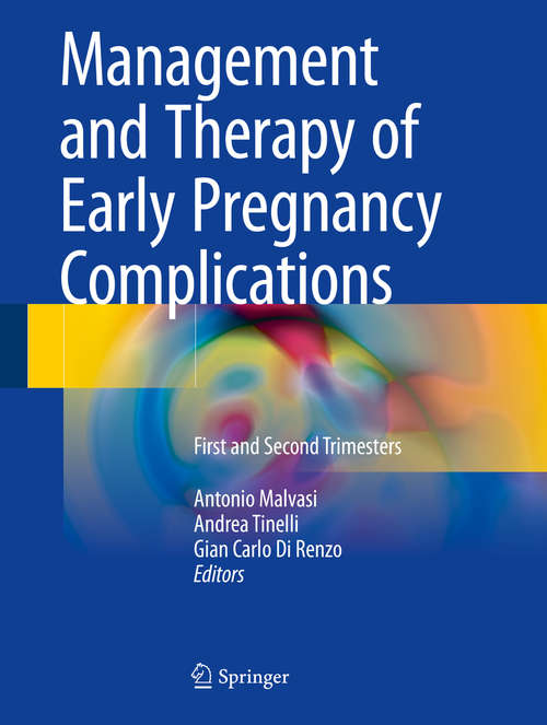 Book cover of Management and Therapy of Early Pregnancy Complications