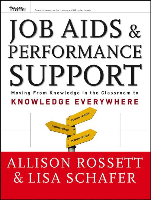 Book cover of Job Aids and Performance Support