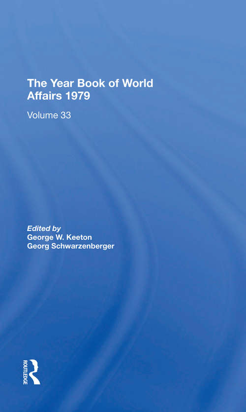 Book cover of The Year Book Of World Affairs, 1979