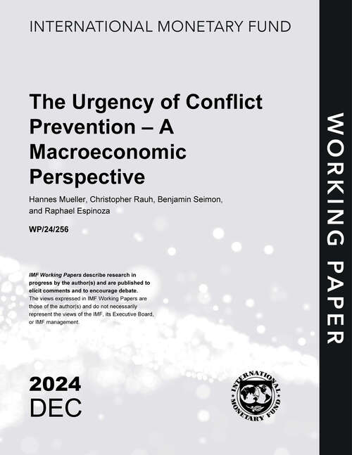 Book cover of The Urgency of Conflict Prevention – A Macroeconomic Perspective