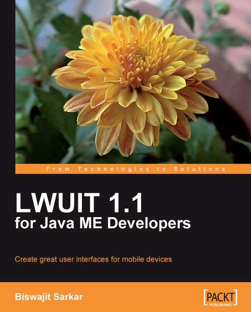 Book cover of LWUIT 1.1 for Java ME Developers