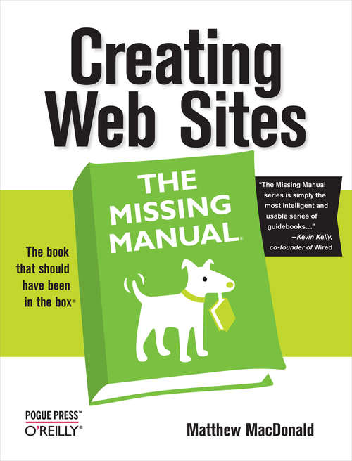 Book cover of Creating Web Sites: The Missing Manual