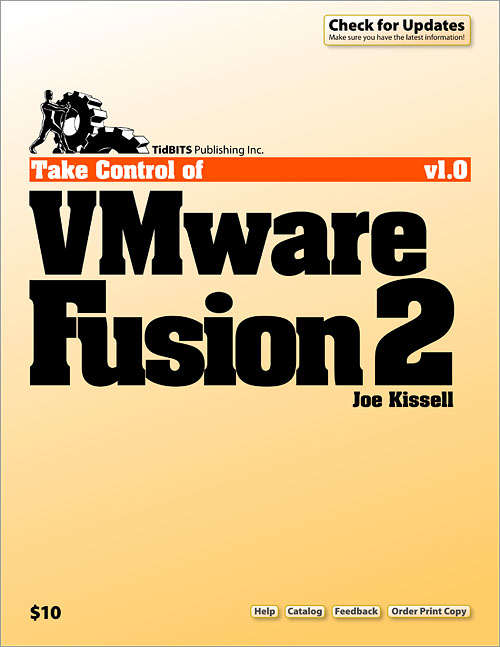 Book cover of Take Control of VMware Fusion 2