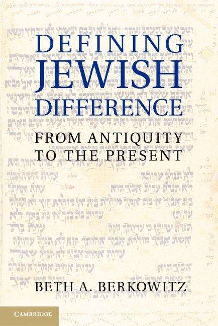 Book cover of Defining Jewish Difference: From Antiquity to the Present
