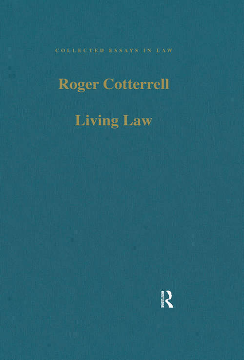 Book cover of Living Law: Studies in Legal and Social Theory (Collected Essays In Law Ser.)