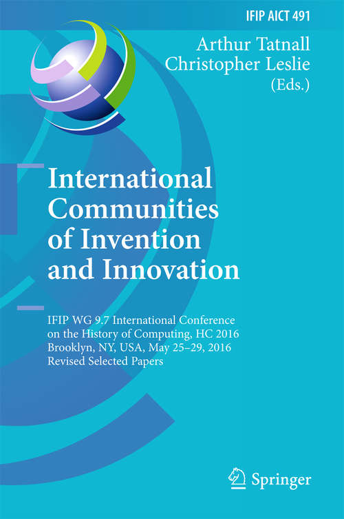 Book cover of International Communities of Invention and Innovation