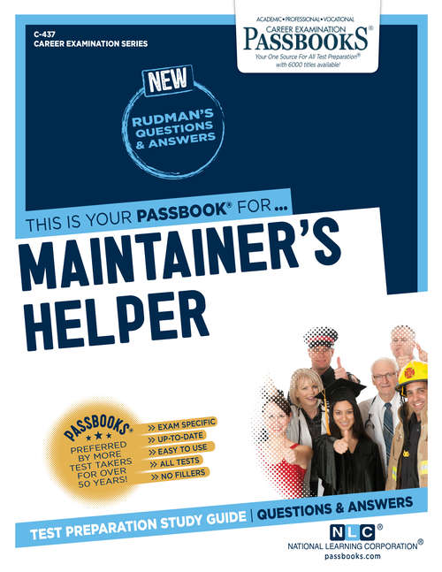 Book cover of Maintainer's Helper: Passbooks Study Guide (Career Examination Series)