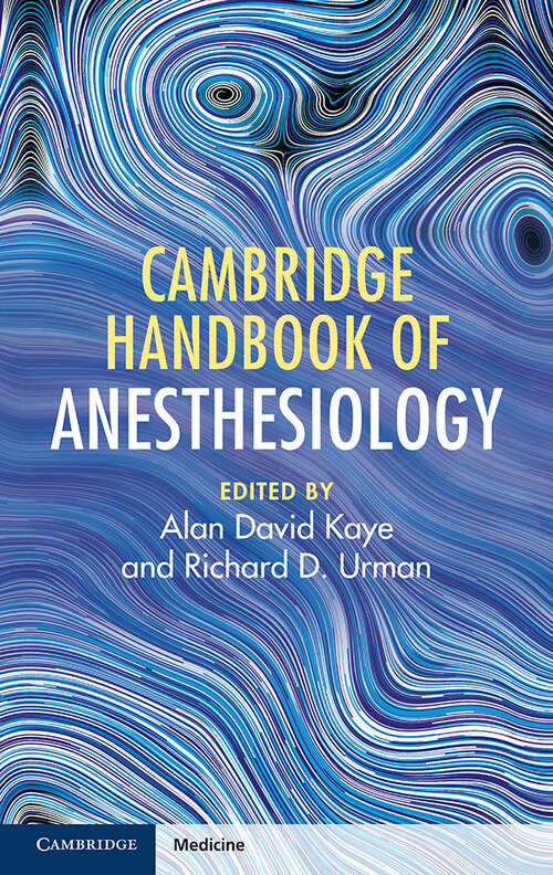 Cover image of Cambridge Handbook of Anesthesiology
