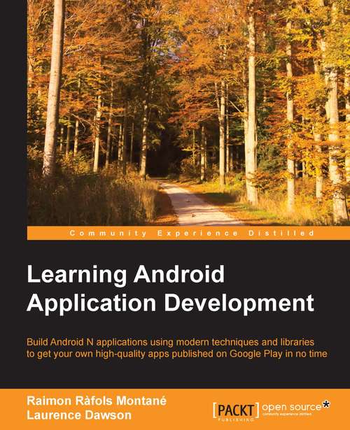 Book cover of Learning Android Application Development