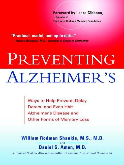 Book cover of Preventing Alzheimer's
