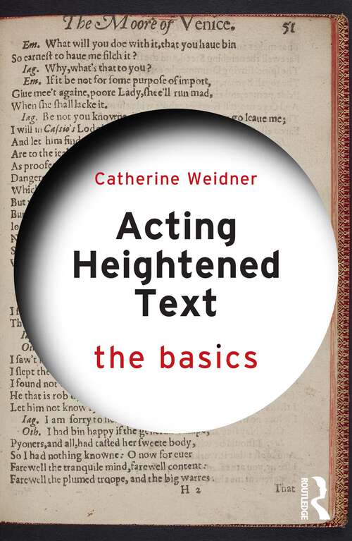 Book cover of Acting Heightened Text: The Basics (1) (The Basics)