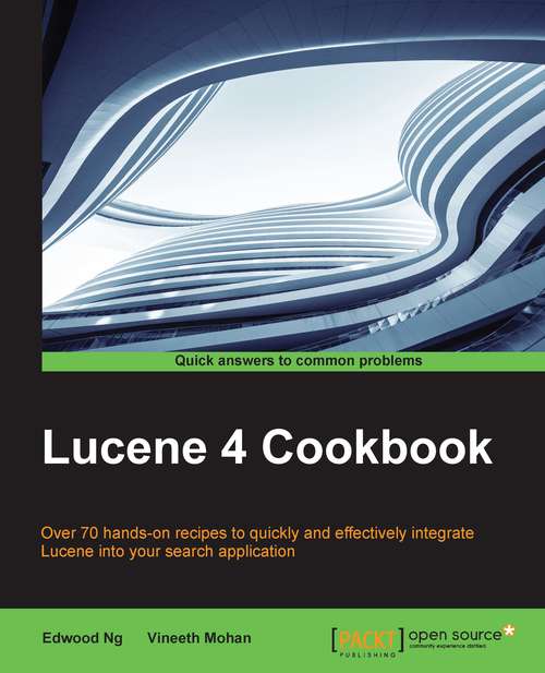 Book cover of Lucene 4 Cookbook