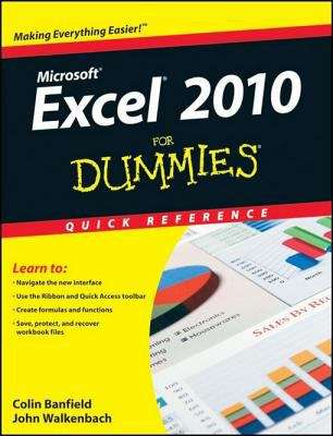 Book cover of Excel 2010 For Dummies Quick Reference