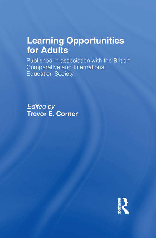 Book cover of Learning Opportunities for Adults