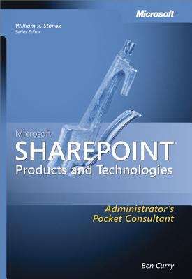 Book cover of Microsoft® SharePoint® Products and Technologies Administrator's Pocket Consultant