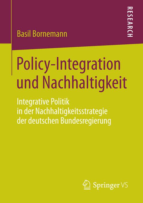 Book cover of Policy-Integration und Nachhaltigkeit
