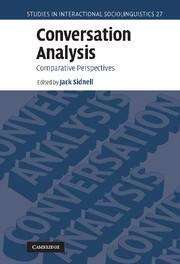 Book cover of Conversation Analysis