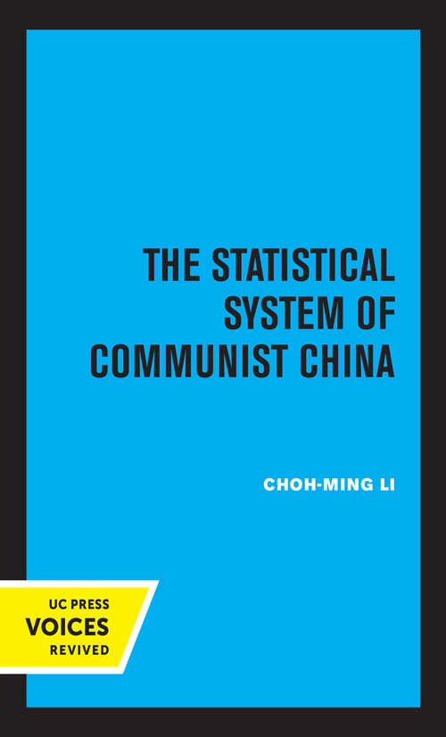 Book cover of The Statistical System of Communist China