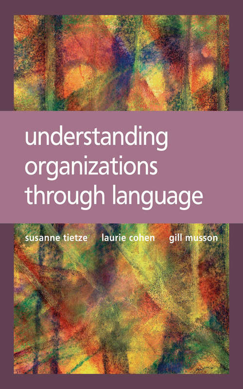 Book cover of Understanding Organizations through Language